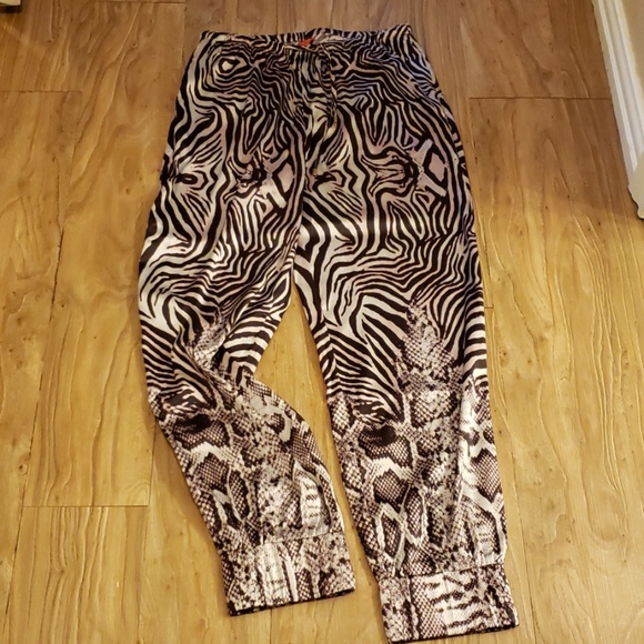 Tamar Braxton Pants - Tamar Collection Silky Zebra Reptile Joggers